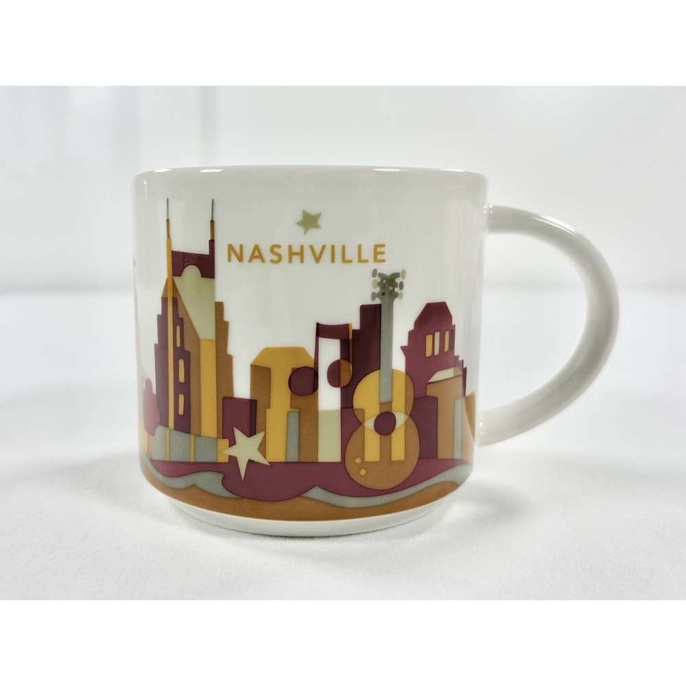 Starbucks Nashville You Are Here Collection Coffee Mug Cup 14 oz YAH 2015